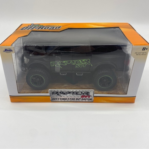 Jada Toys Off-Road Edition Matte Black 2011 Ford F-150 SVT Raptor - Picture 1 of 7